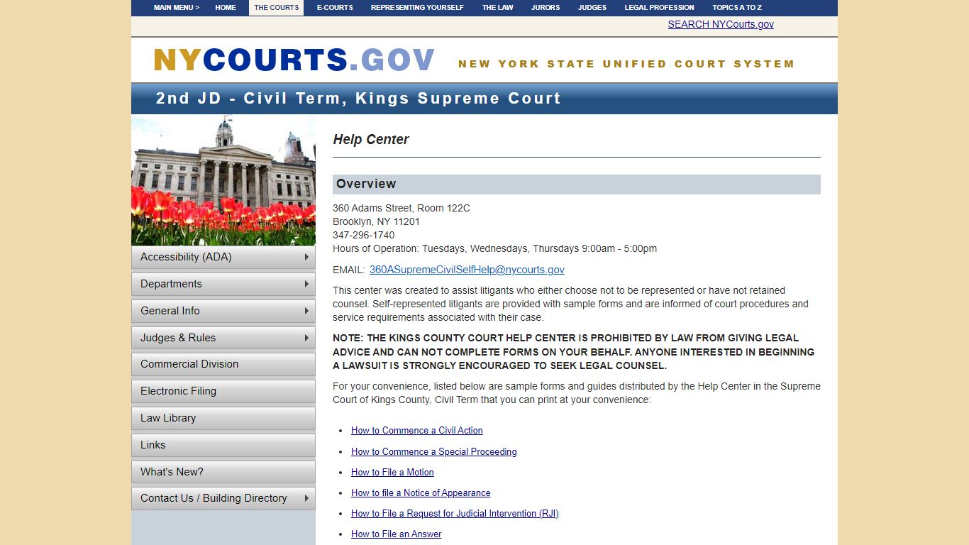 Kings Supreme Court Help Center - 2JD Supreme Civil | NYCOURTS.GOV